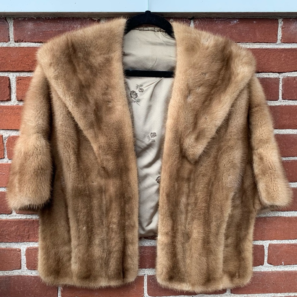 Vintage mink caplet